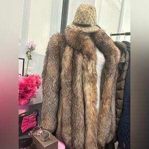 Luxurious Brown Fox Fur Coat